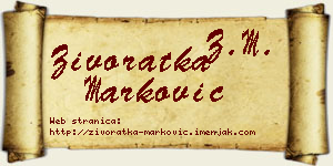 Živoratka Marković vizit kartica